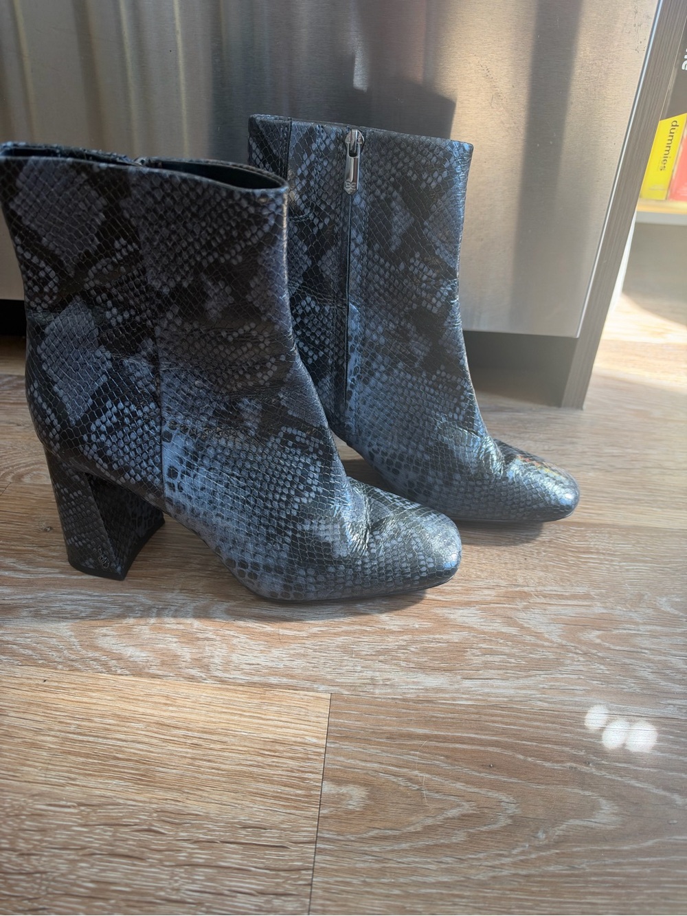 Sam Edelman Blue snakeskin boots